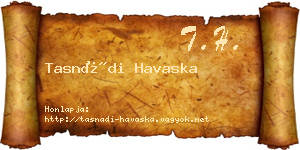 Tasnádi Havaska névjegykártya